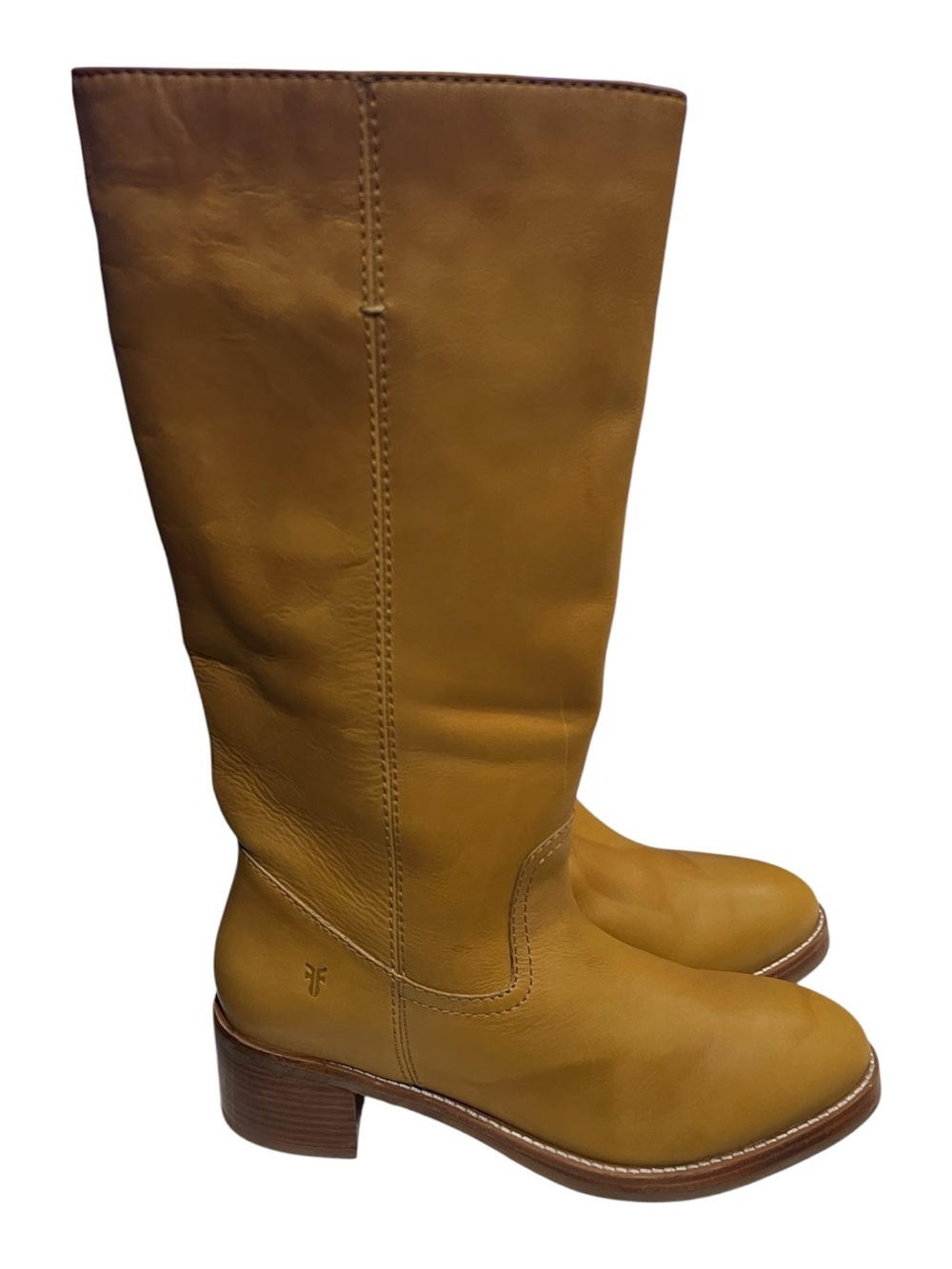 Frye Women’s Camryn Tall Campus Boots Size 9.5 M Banana Leather